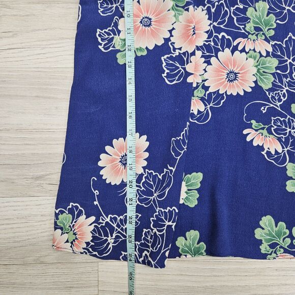 Maeve Anthropologie Womens Blue Floral Cut-Out Flowy Blouse Size 10 - Picture 7 of 10
